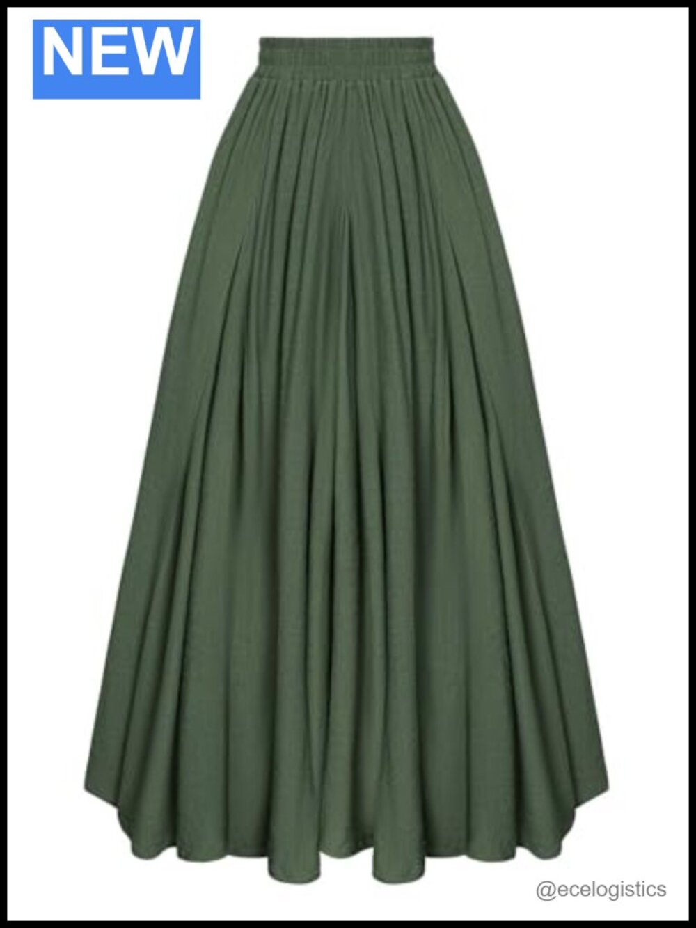 Maxi Skirt Long Flowy A-Line Renaissance with Pockets